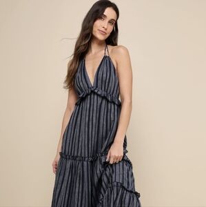 NWT - Lulus Vacay Babe Maxi Halter Dress